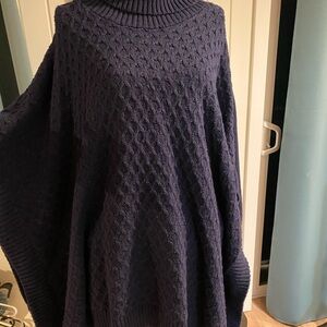 Navy Cable Knit Women's Sweater